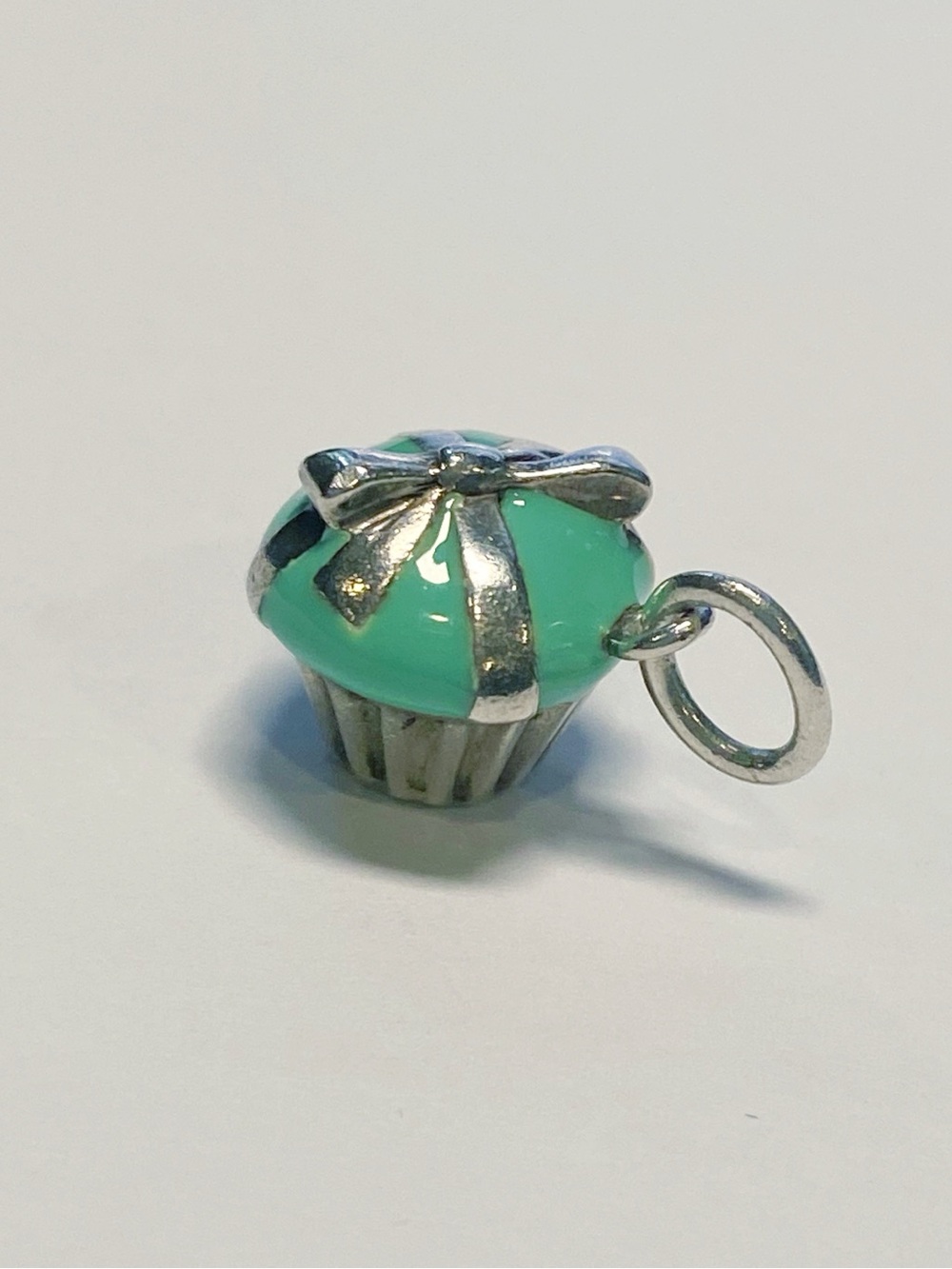 Tiffany & Co. Cupcake Charm Blue Enamel Sterling Silver 925 Rare